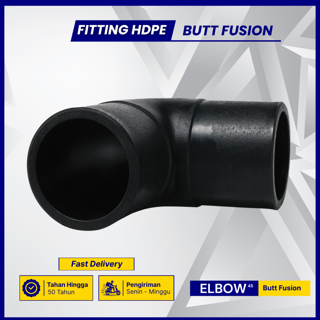 Butt Fusion Elbow 45° Hdpe 8 Inch / 200 MM PN10 - Elbow 45° Hdpe 8 Inch Butt Fusion