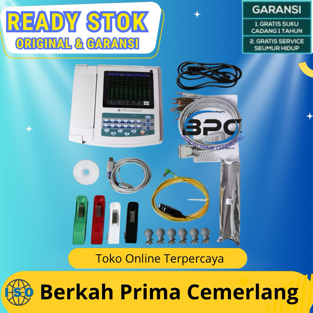 Digital 12-lead 12-channel Electrocardiograph ECG/EKG CONTEC ECG1200G