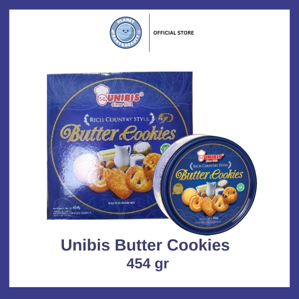Unibis Biskuit Butter Cookies Kemasan Kaleng 454gr