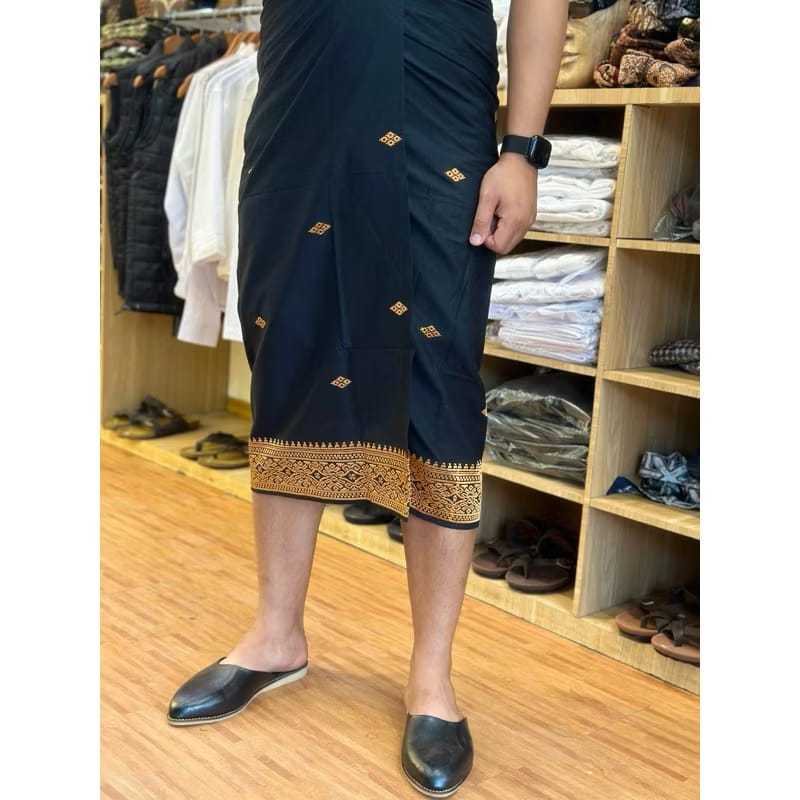saput songket bordir premium benang cendana / saputan bali pria / kampuh songket bali pria