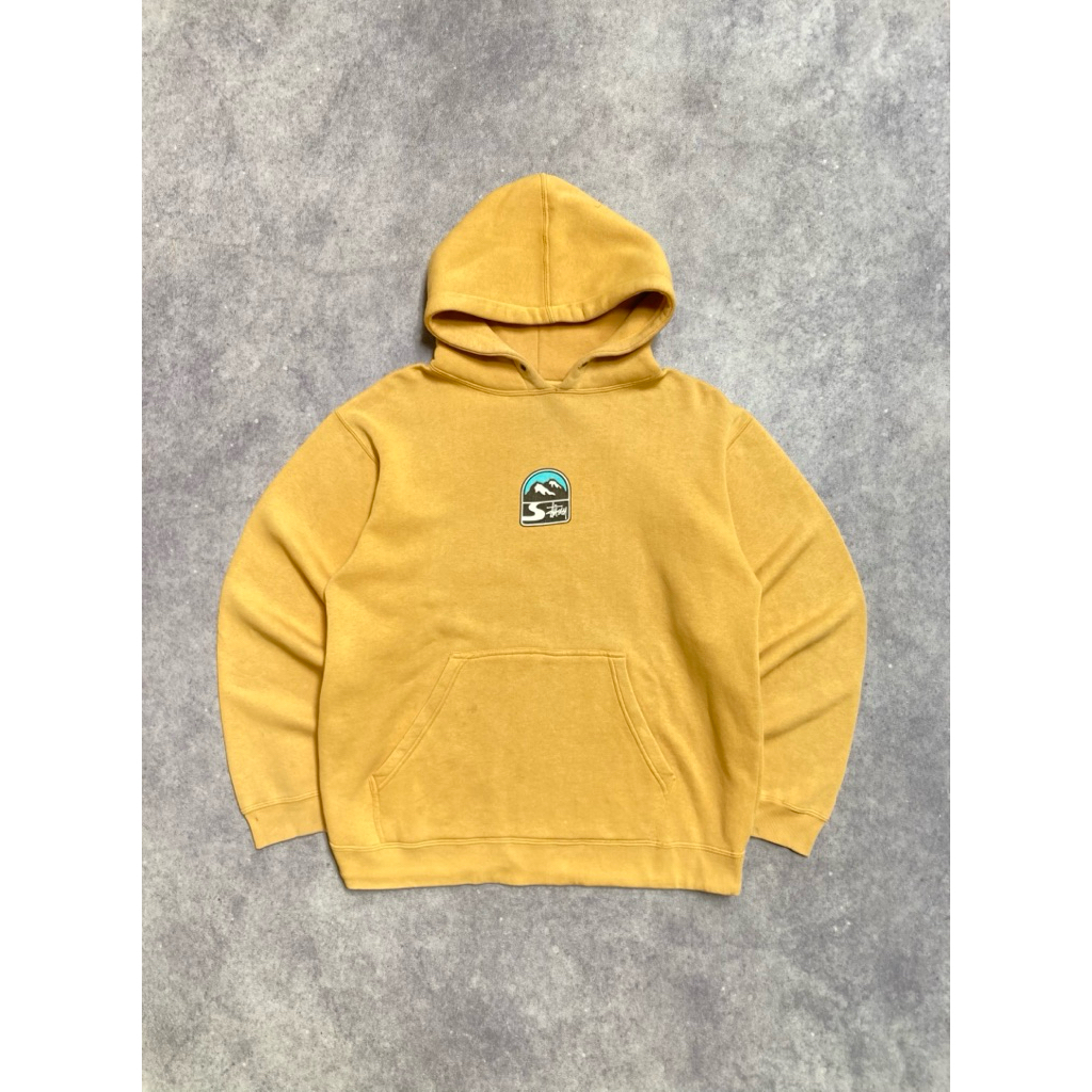Vintage 90s Stussy Hoodie Yellow
