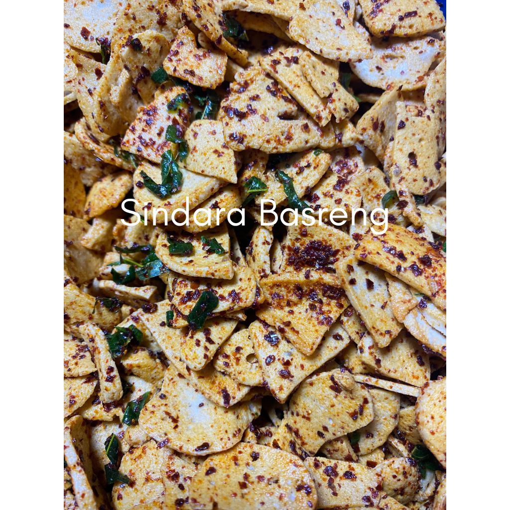 Basreng 1 kg Pedas / Original Daun Jeruk Renyah Gurih | Basreng Kering Bumbu Melimpah | Snack Pedas