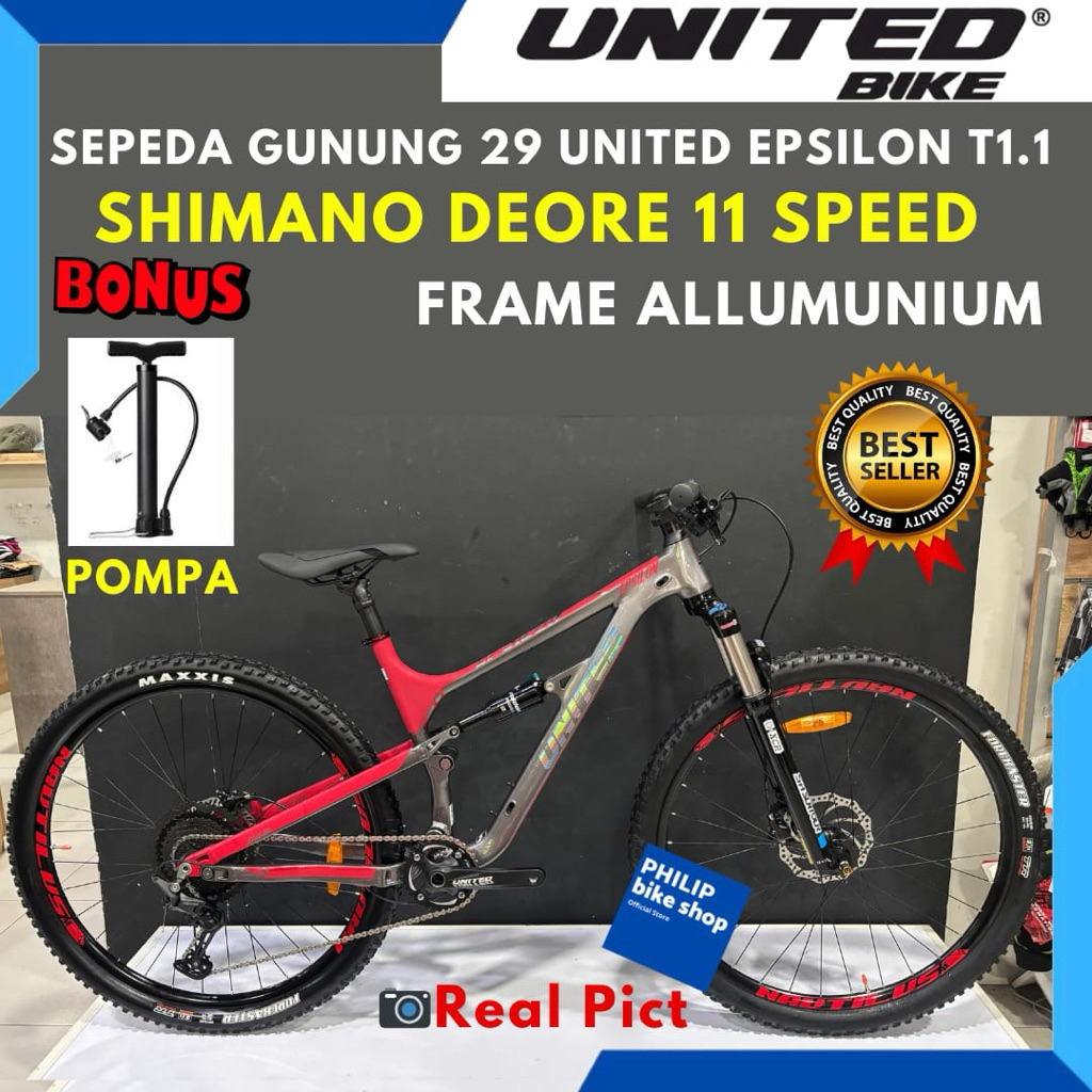 Sepeda Gunung MTB 29 United Epsilon T1.1 Terbaru