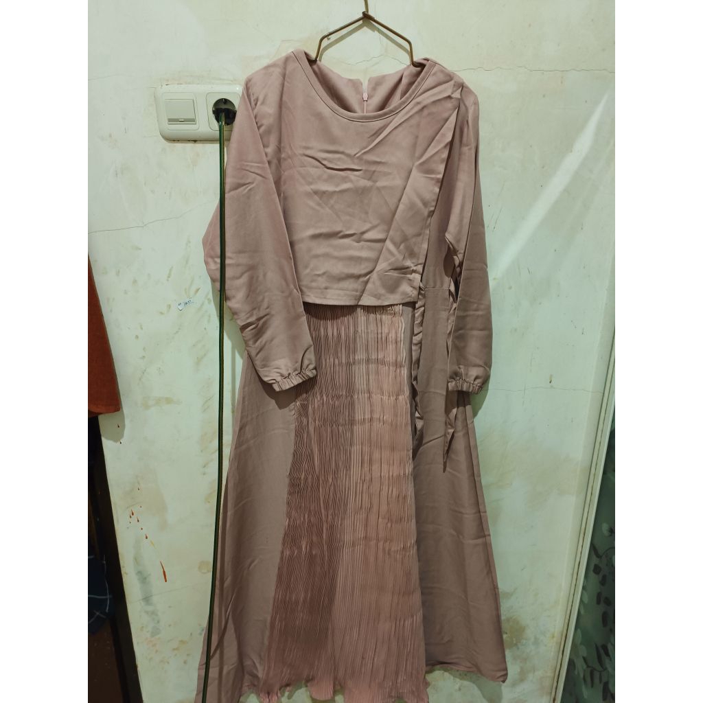 Gamis Preloved Warna Dusty pink