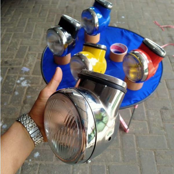 batok lampu S90/69 bahan besi press full set reflektor dan spidometer