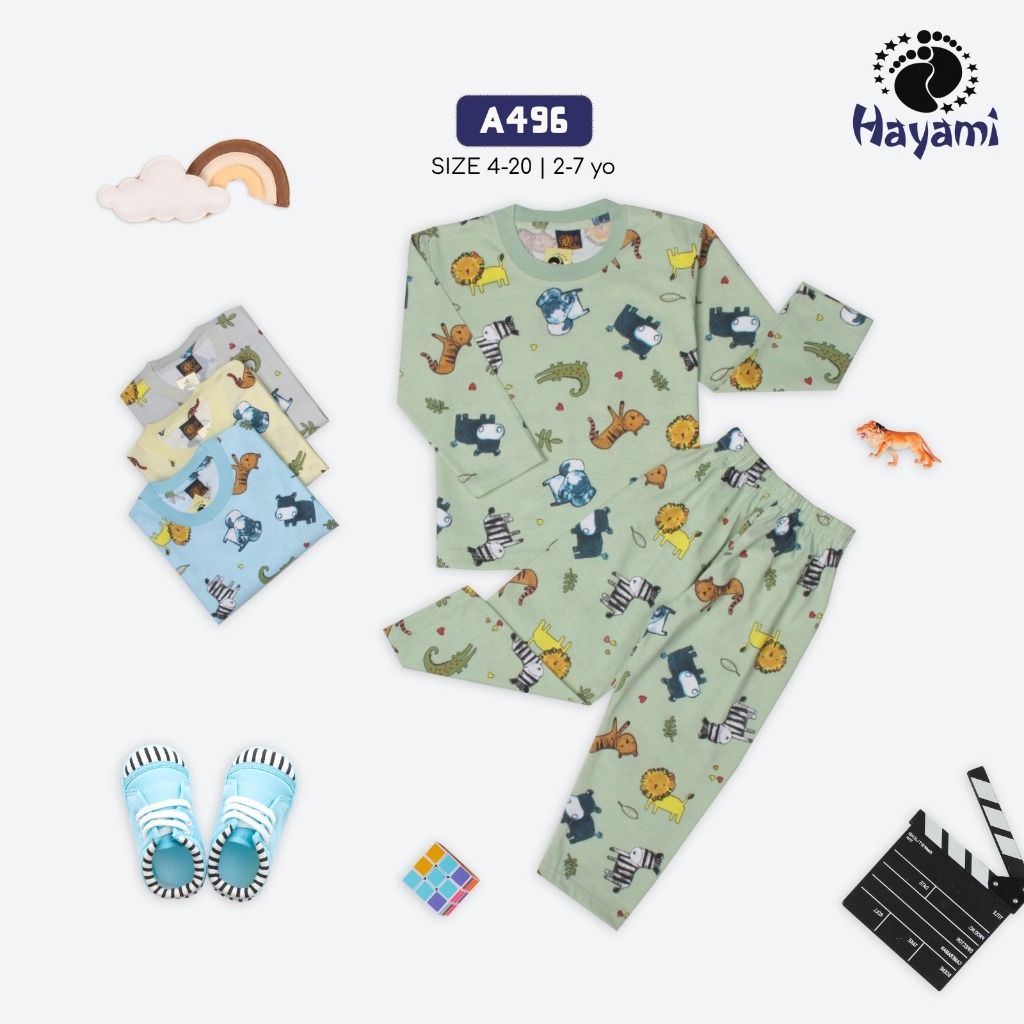 Hayami - Setelan Anak Laki Laki Lengan Panjang Animal Series PP