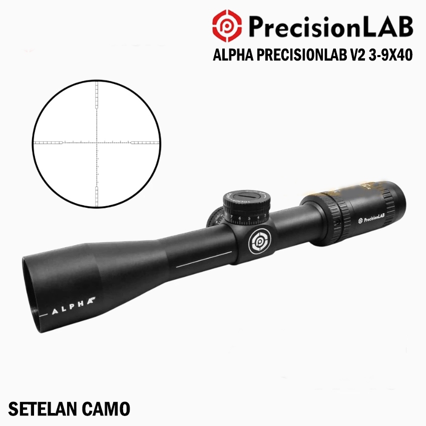 TELESKOP ALPHA PRECISION LAB V2 3-9X40 TUBE 30 / TELESKOP RETIKEL HK (2458)
