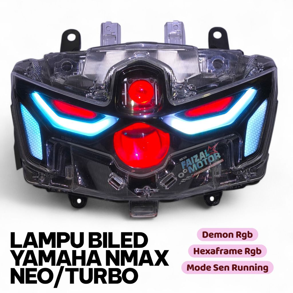 LAMPU BILED NMAX NEO NMAX TURBO LAMPU DEPAN NMAX BILED AES AES V2 AES NM1 LASER REFLEKTOR HEADLAMP R