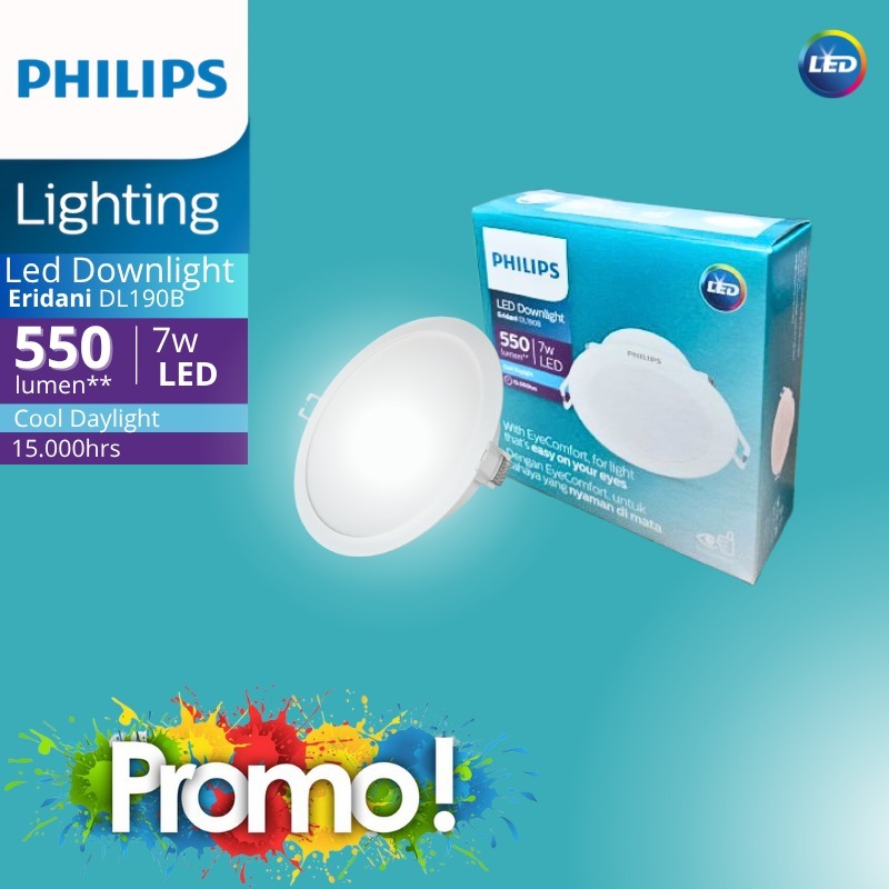 Philips ERIDANI Downlight LED 7W 7 Watt Warna Cool Daylight/Warm White