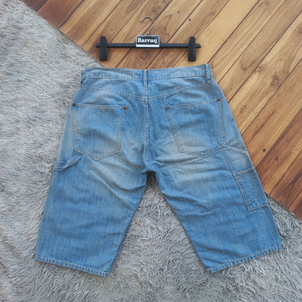 UNIQLO CARPENTER DENIM SHORT PANTS CELANA PENDEK UNIQLO CARPENTER NOT selvedge Baggy Jeans Feeding F