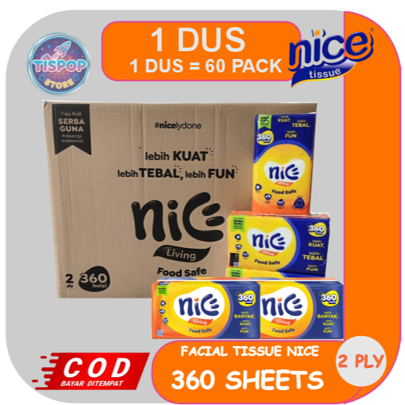 TOKO GROSIR TISU NICE 1 DUS ISI 60 PCS / NICE KARTONAN