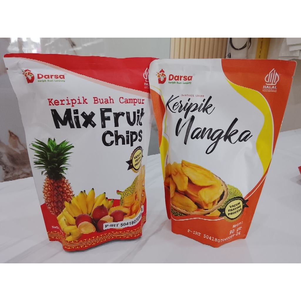 KERIPIK BUAH DARSA KHAS LAMPUNG MIX FRUIT CHIPS BERAT 100G / KERIPIK NANGKA BERAT 90G
