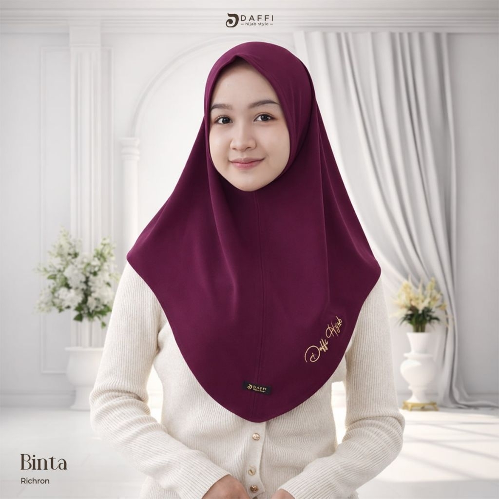 Daffi Hijab Binta Jilbab Non Ped Bordir Ori Model Terbaru