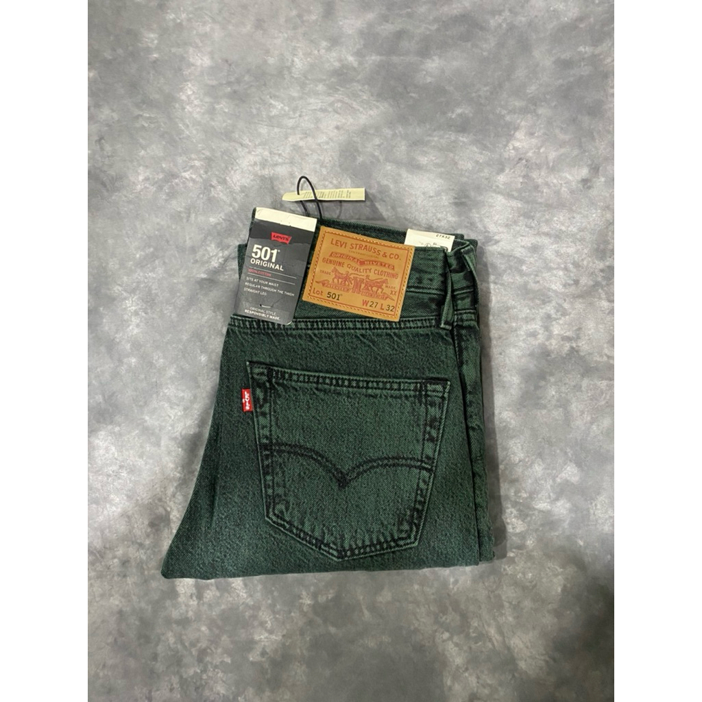 Celana Jenas Pria LEVI’S 501 REGULER ORIGINAL HIJAU  501-3474