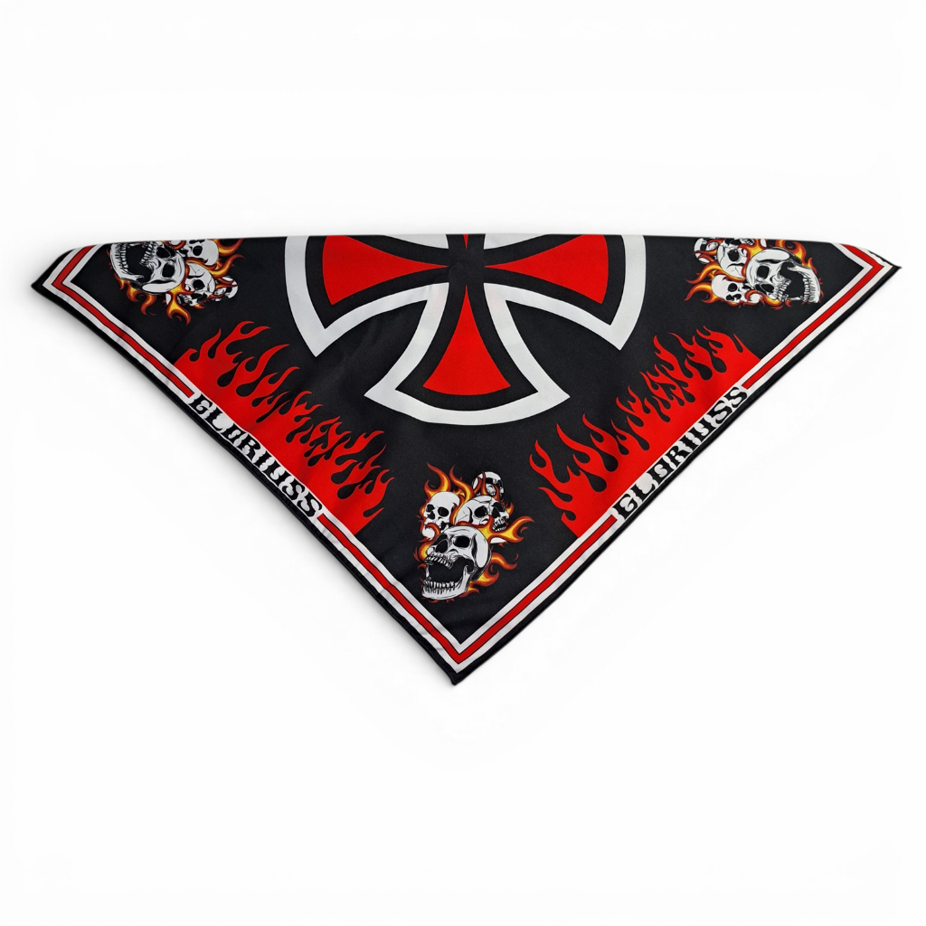 GLORIUSS - Slayer Bandana Scarf Paisley Motif Korea Jepang - Fire Skull