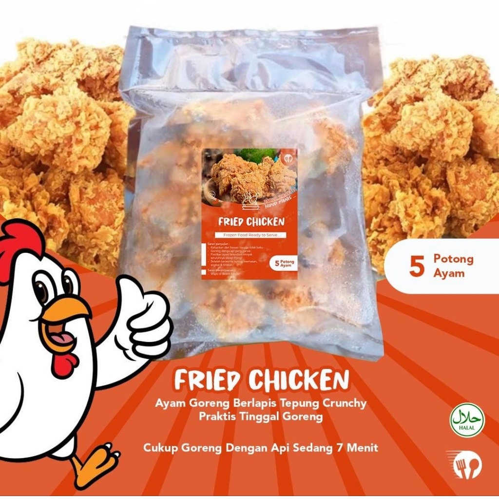 Frozen fried chicken isi 5pcs