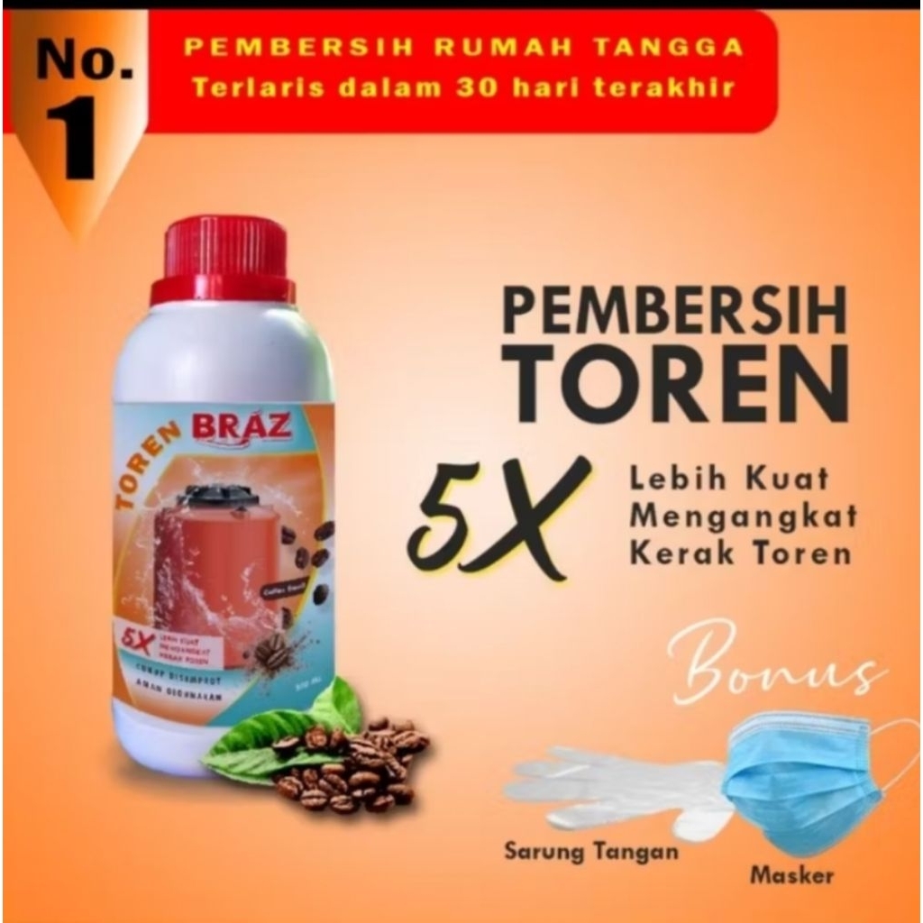 500ml Cairan Pembersih Toren - Aman, Tidak Merusak Plastik, Aroma Kopi Menyenangkan