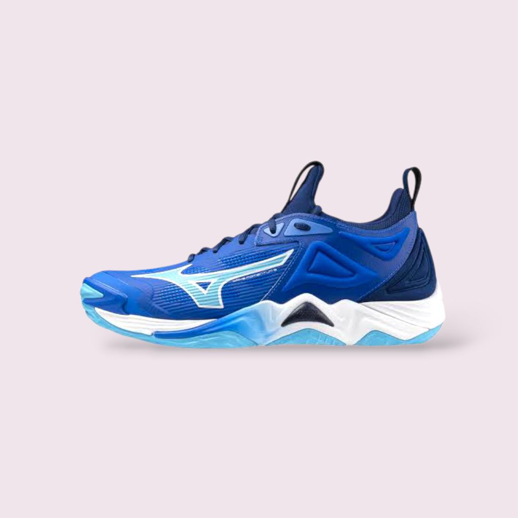 Sepatu Mizuno Wave Momentum 3 Low Blue Grade Ori