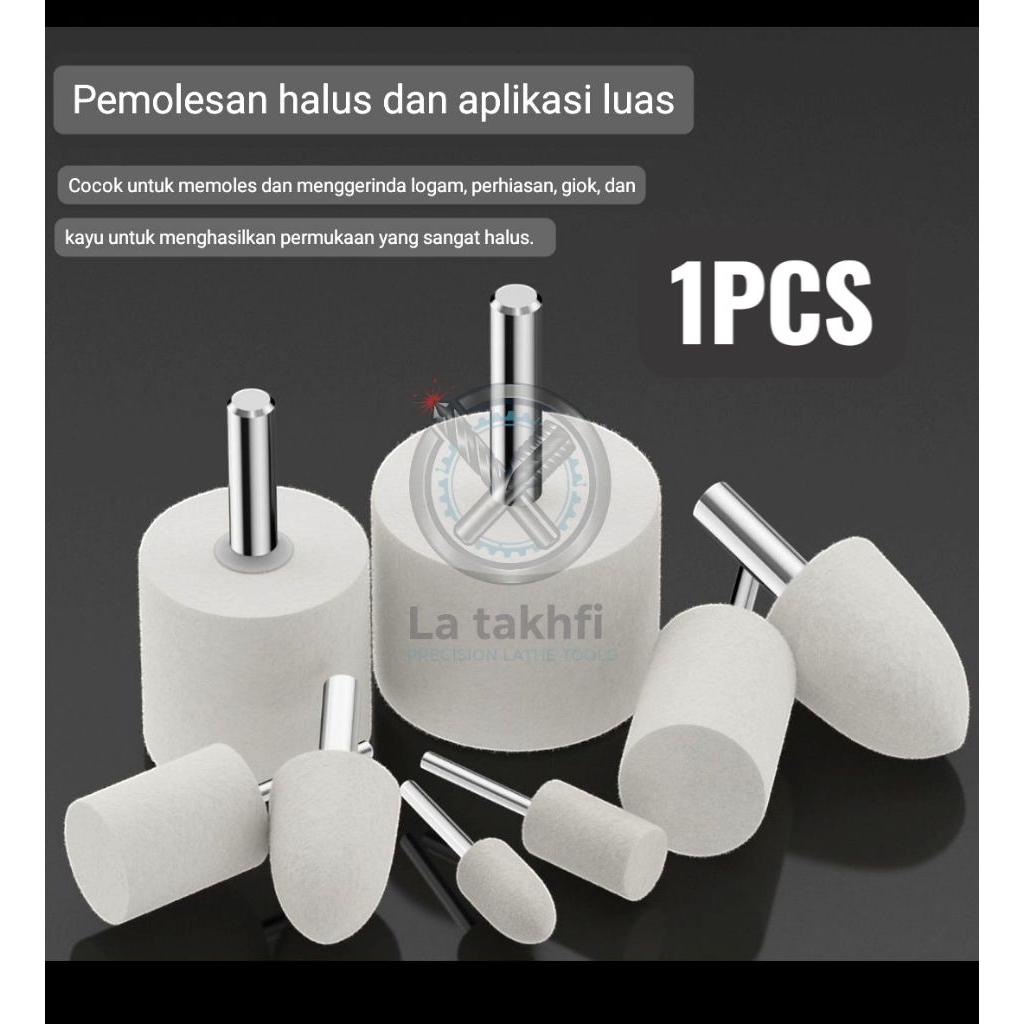 1pcs tuner diamond gagang 6mm mata bor Batu Asah Gerinda Tuner Batu Asah Amplas Cocok untuk Poles da