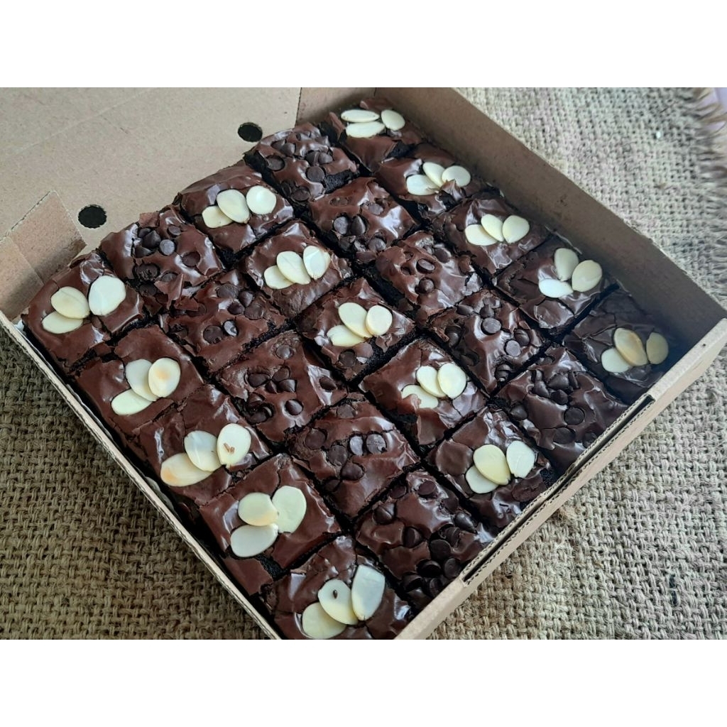 Fudgy Browies/ Brownies panggang/ Brownies Coklat/ Shiny Brownies