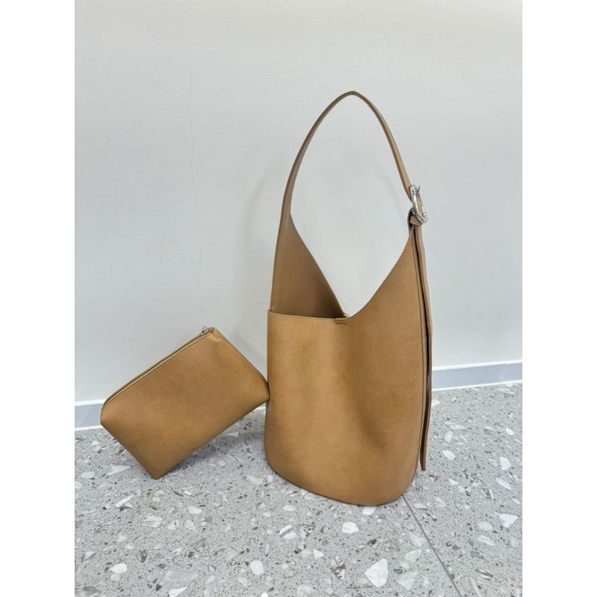 Tas Bahu Wanita Elegan Earth Tone + Pouch | Tas Kerja Cewek Simpel Kekinian - CORA Bag