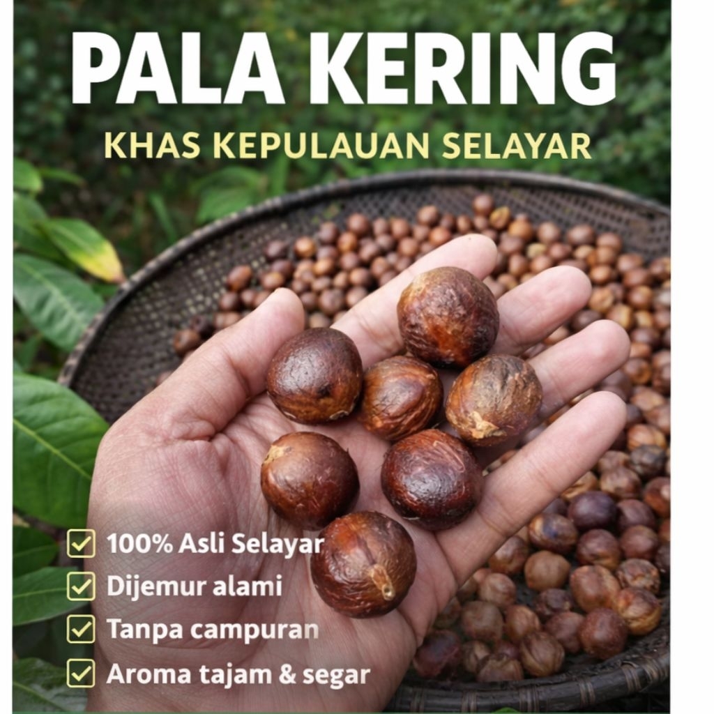 Biji Pala kering 1 kg