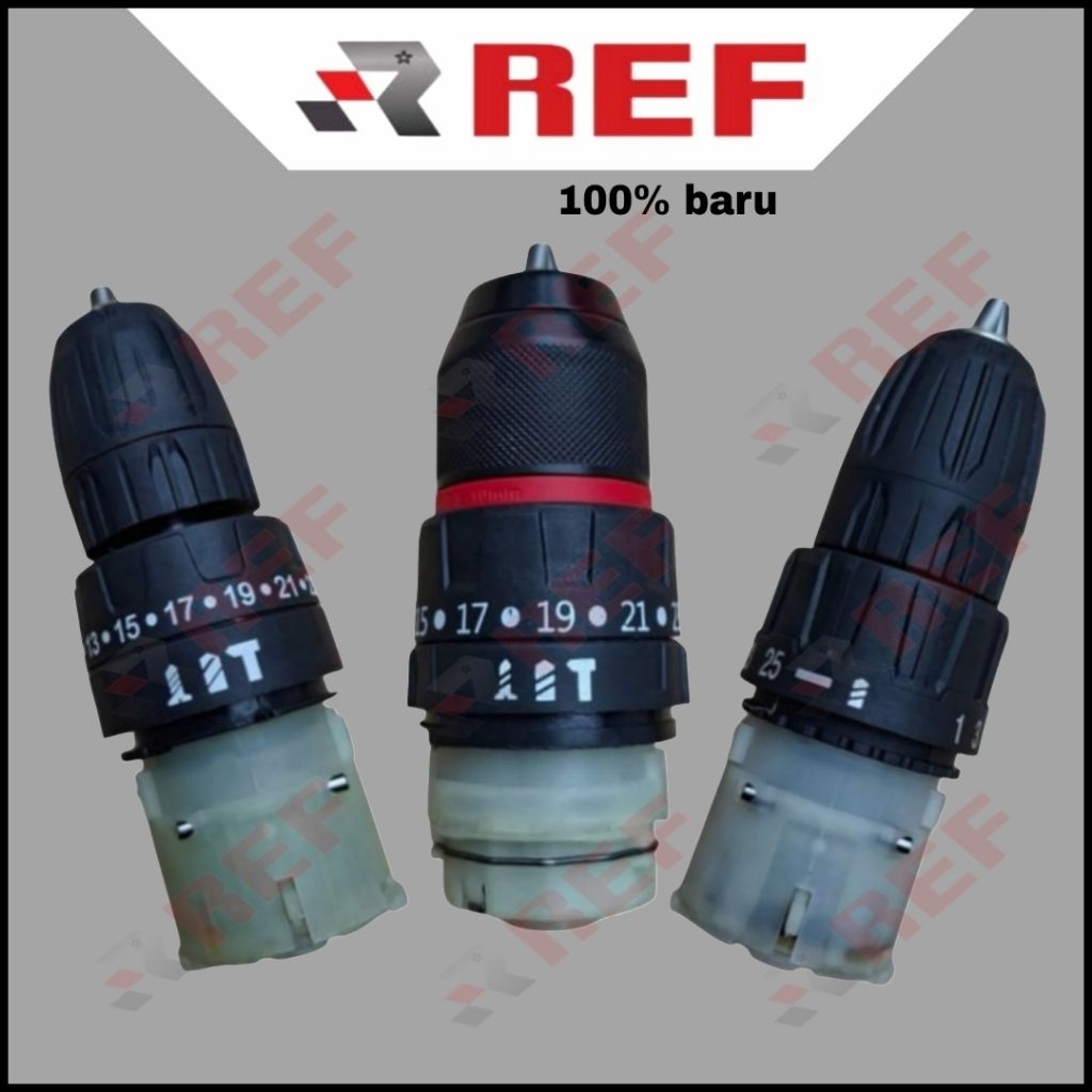 Gear box + chuck 3/8 10mm univeraal sparepart gear box bor cordless bor baterai bor cas