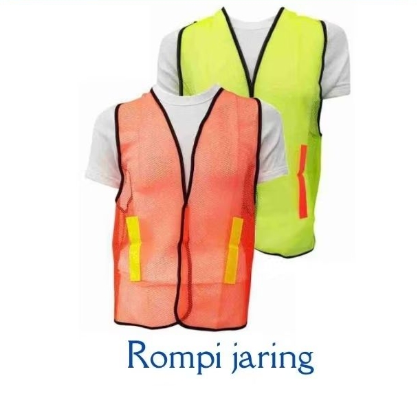 Rompi jaring reflektor rompi safety rompi proyek pekerja jalan tol