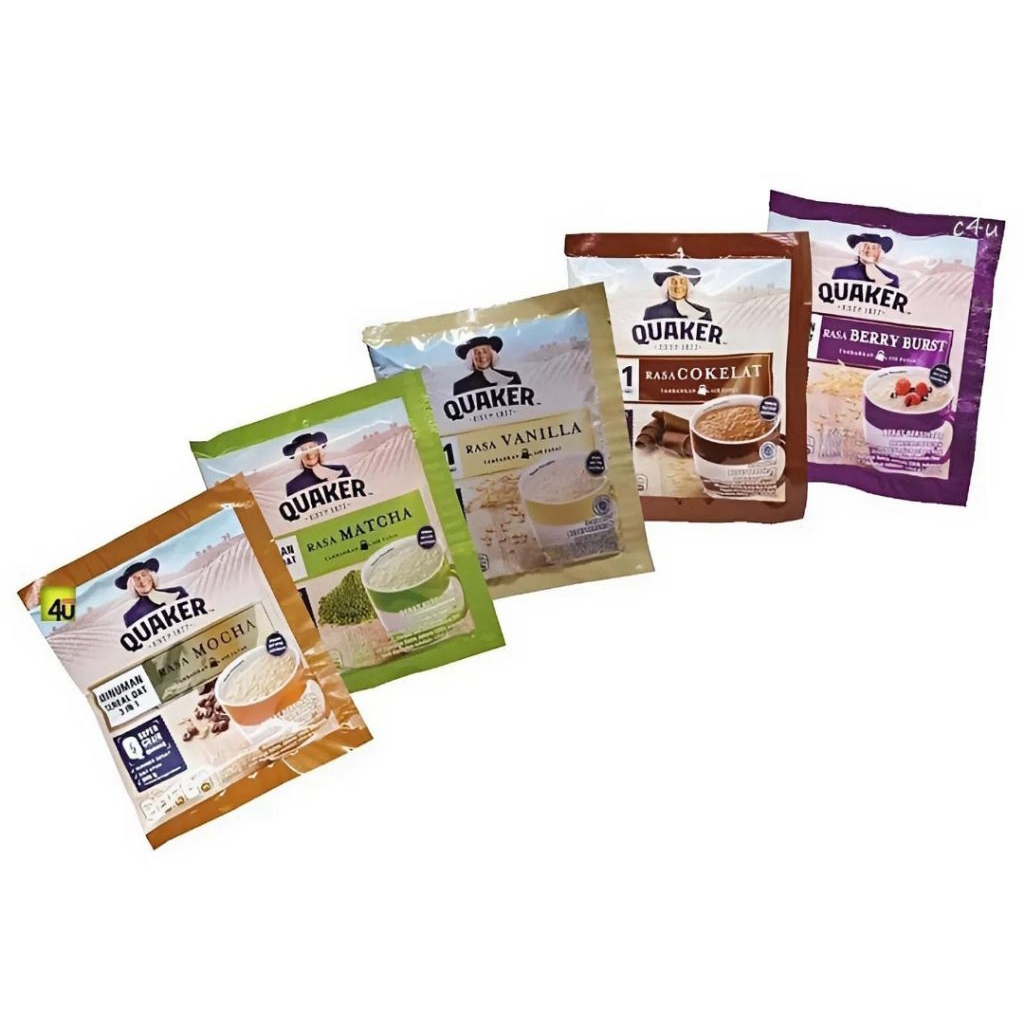 Quaker 3in1 Oatmeal Minuman Instan Sereal Vanilla/Coklat 10 Sachet