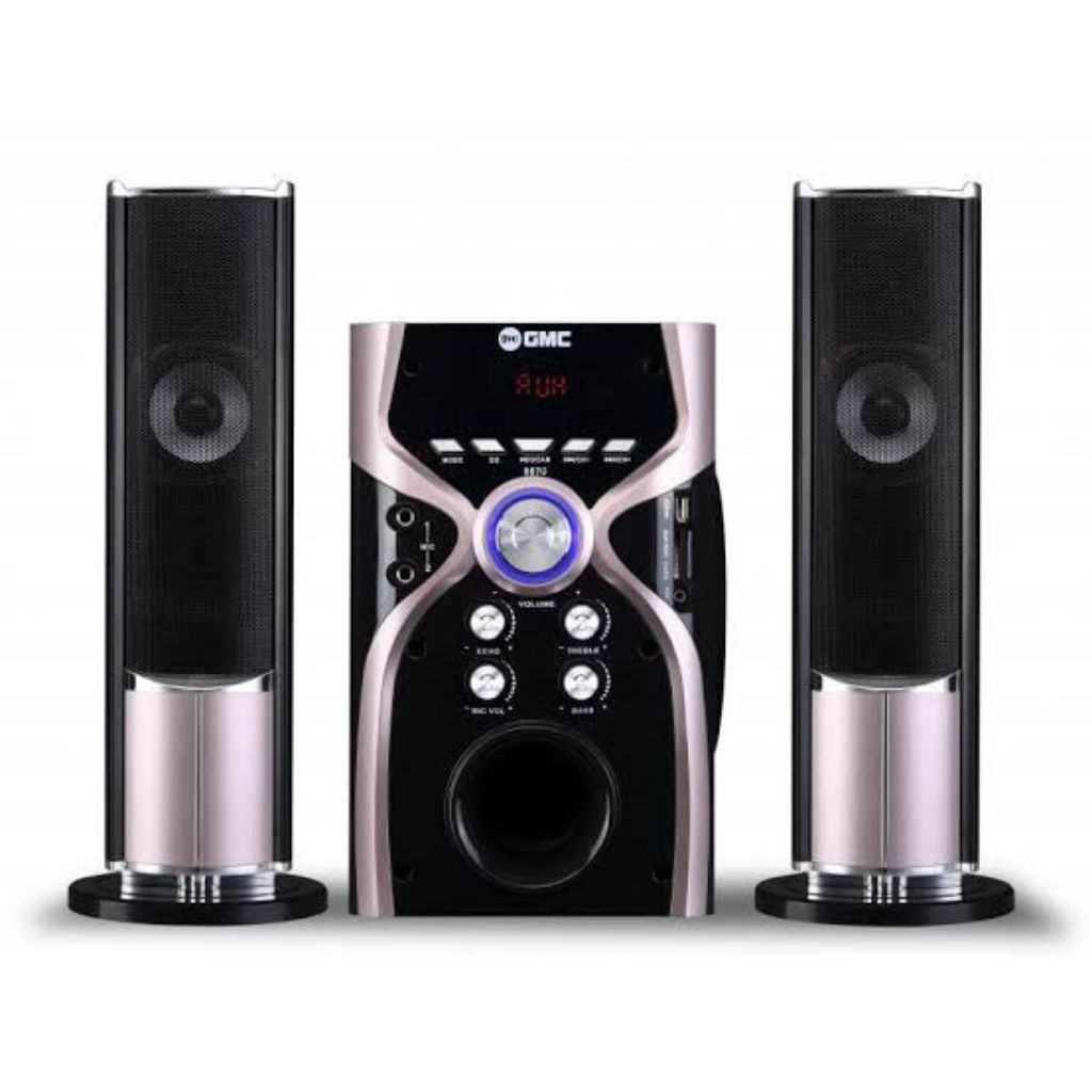 aj SPEAKER GMC 887G 887 G KARAOKE RADIO FM USB SD CARD FLASHDISK BLUETOOTH AV INPUT FUNCTION REMOTE 