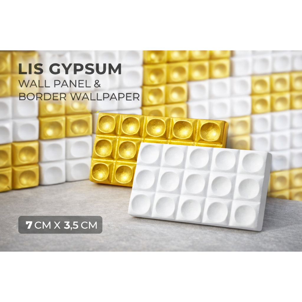 LIS DINDING GYPSUM / DEKORASI /  ORNAMEN BULAT CEKUNG 3D / DEKORASI DINDING CANTIK / wall panel gyps