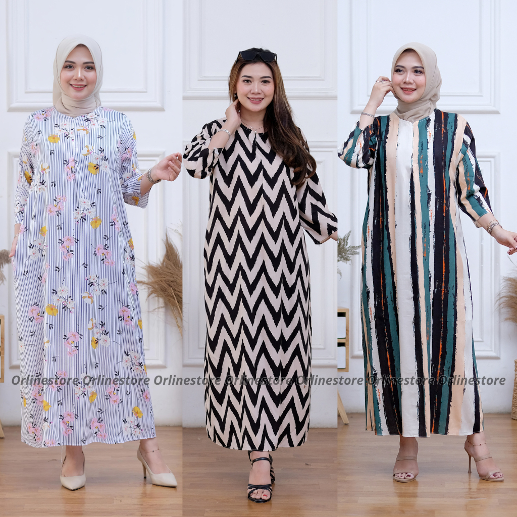 Daster Panjang Lengan Panjang Daster Nyaman Bumil Busui Friendly Daster Lengan Panjang Bawah Panjang