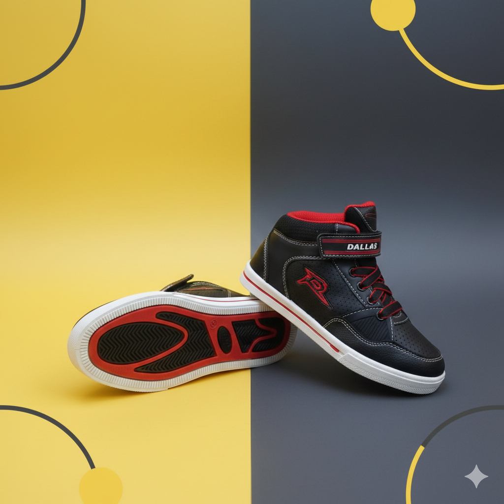 DALLAS Sepatu Sekolah 100% Ori Hitam Ukuran 31-35 Sepatu Tinggi Boot sekolah anak anak TK SD Murah