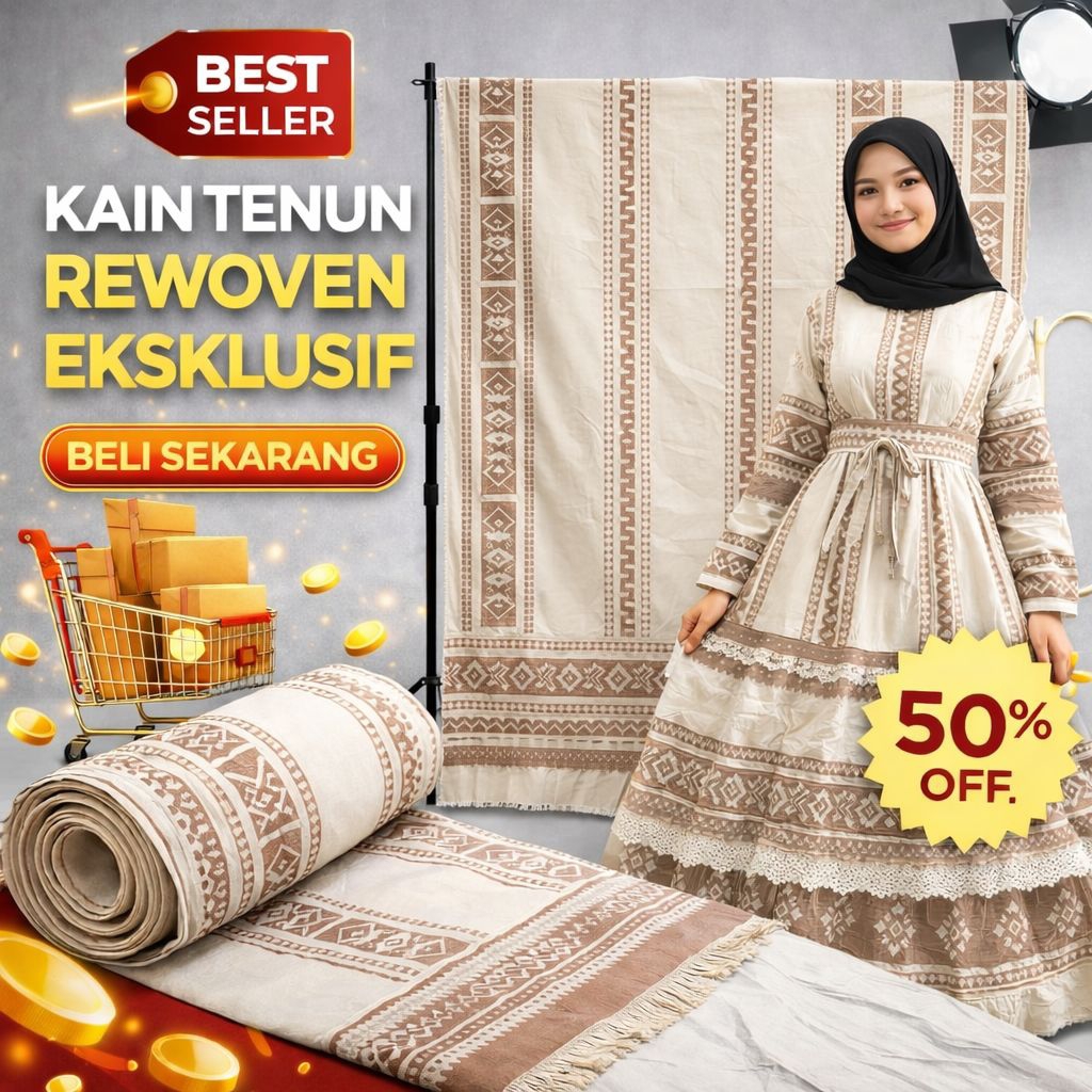 KAIN TENUN REWOVEN PREMIUM HALUSAN - TENUN TERMURAH LANGSUNG DARI PENGRAJIN - KAIN TENUN REWOVEN ETN