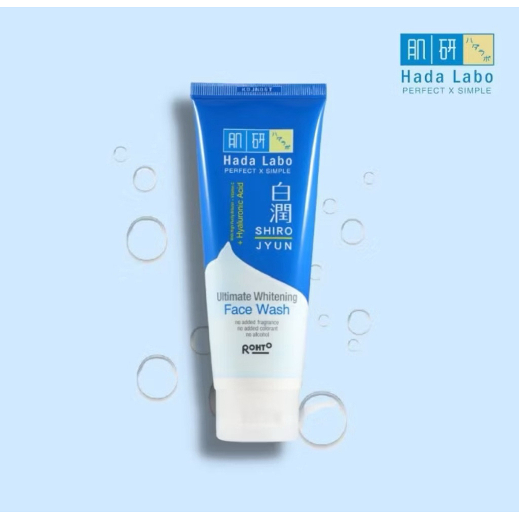 HADA LABO SHIRO JYUN Ultimate Whitening Face Wash 100 g (BESAR)