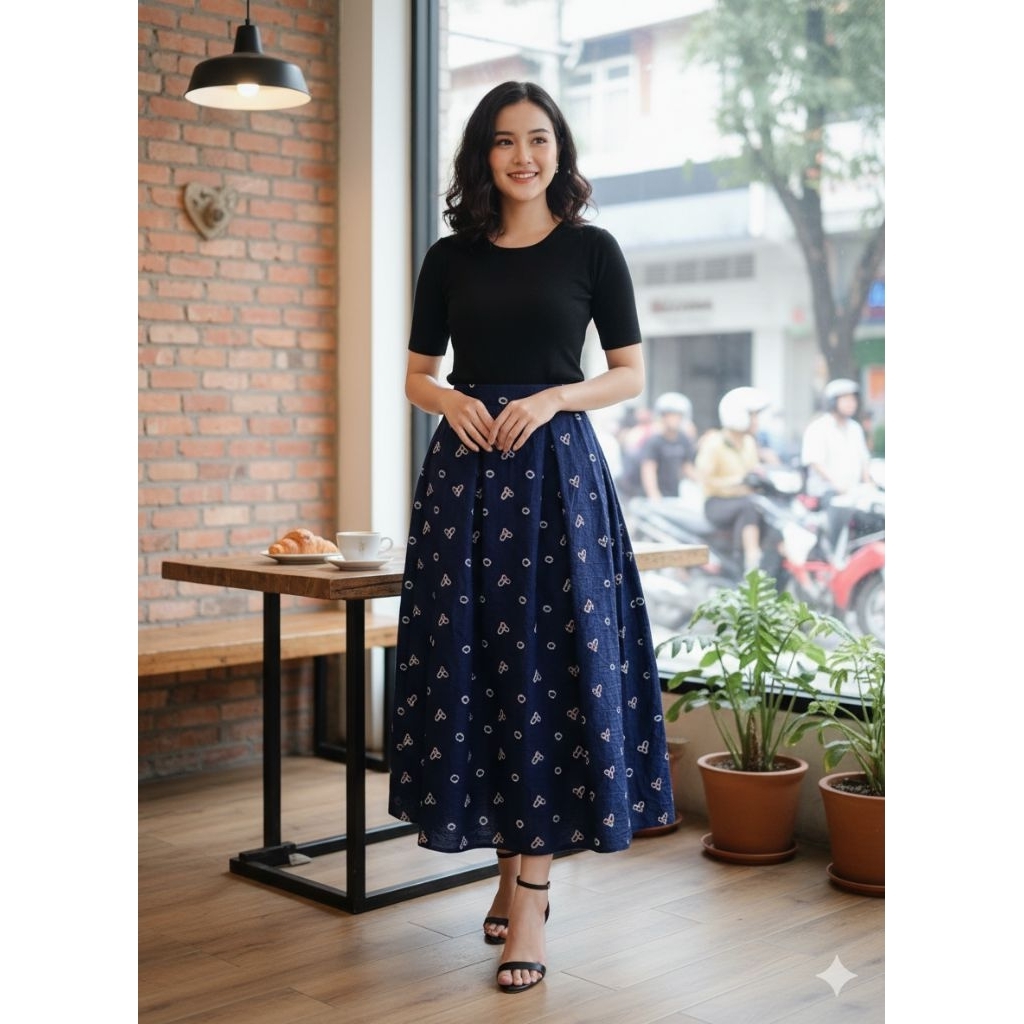 Rok Batik Jumputan Senada Terbaru Rok Payung Rok Klok Kekinian Skirt Pants Batik Modern