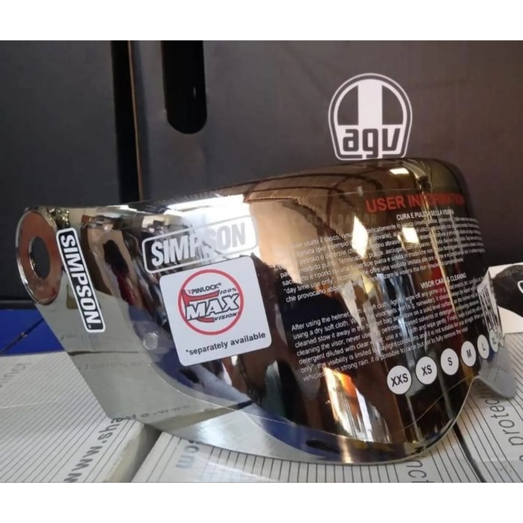VISOR HELM SIMPSON DARKSOME IRIDIUM SILVER