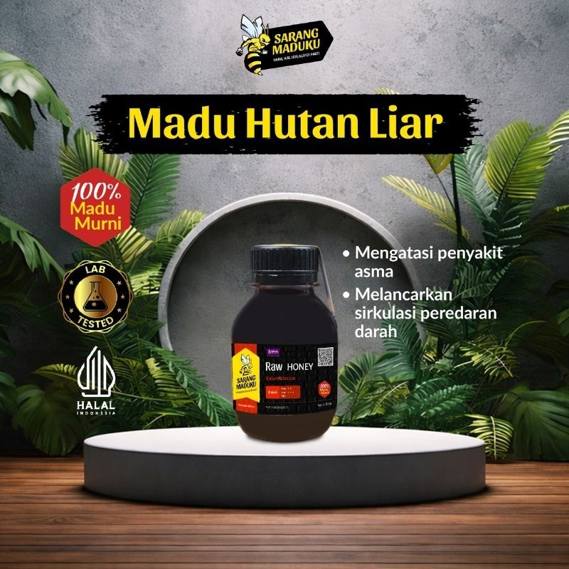 Sarang Maduku Madu Hutan Liar Asli Murni 100% Raw Honey 125ml