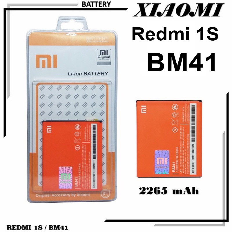 Baterai Batre Redmi 1S / BM41 Original Batre Baterai Battery BM 41 Xiaomi Redmi 1S Original