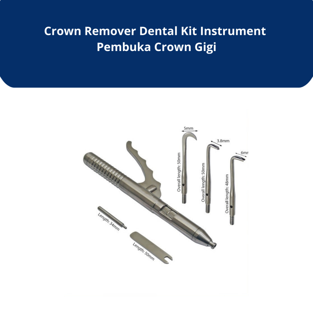 Crown Remover Dental Kit Instrument Pembuka Crown Gigi