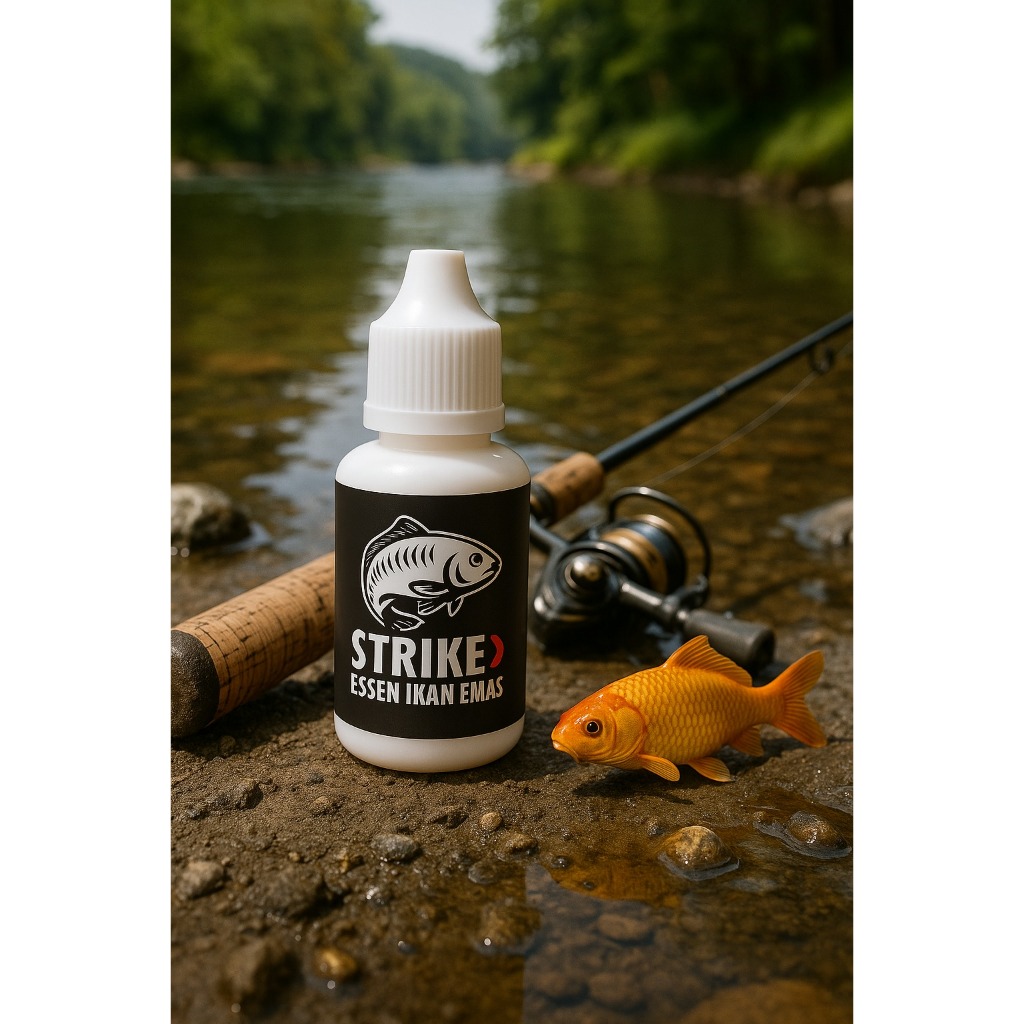 STRIKE-X Essen Ikan Mas & Galatama 60ml – Rahasia Umpan Gacor Cepat Strike