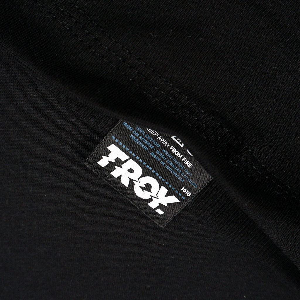 Troy Company Baju Koko Pria Hitam Lengan Pendek Kerah Shanghai Sigil KKD 3020