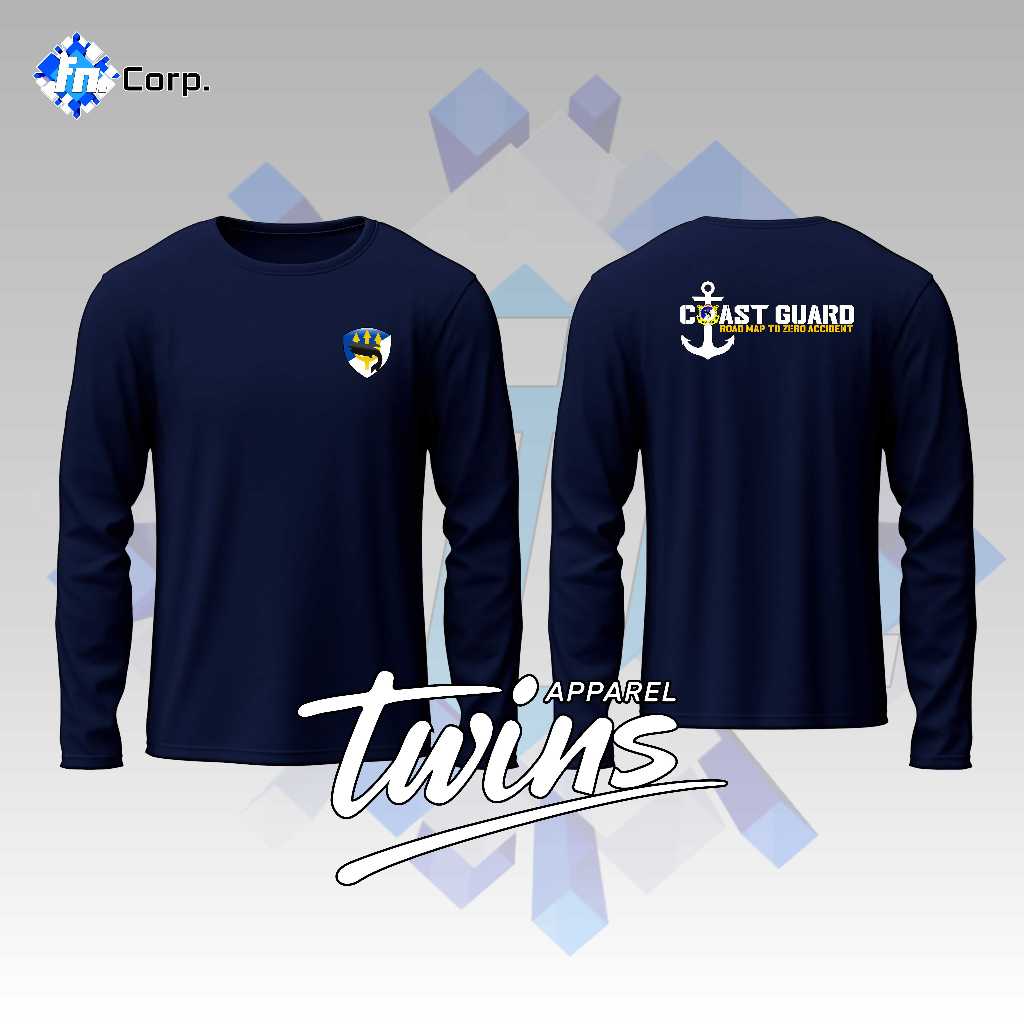 KAOS BAJU T-SHIRT UNISEX LENGAN PANJANG DISHUB KEMENHUB COAST GUARD KPLP DITJEN HUBLA ATASAN PRIA WA