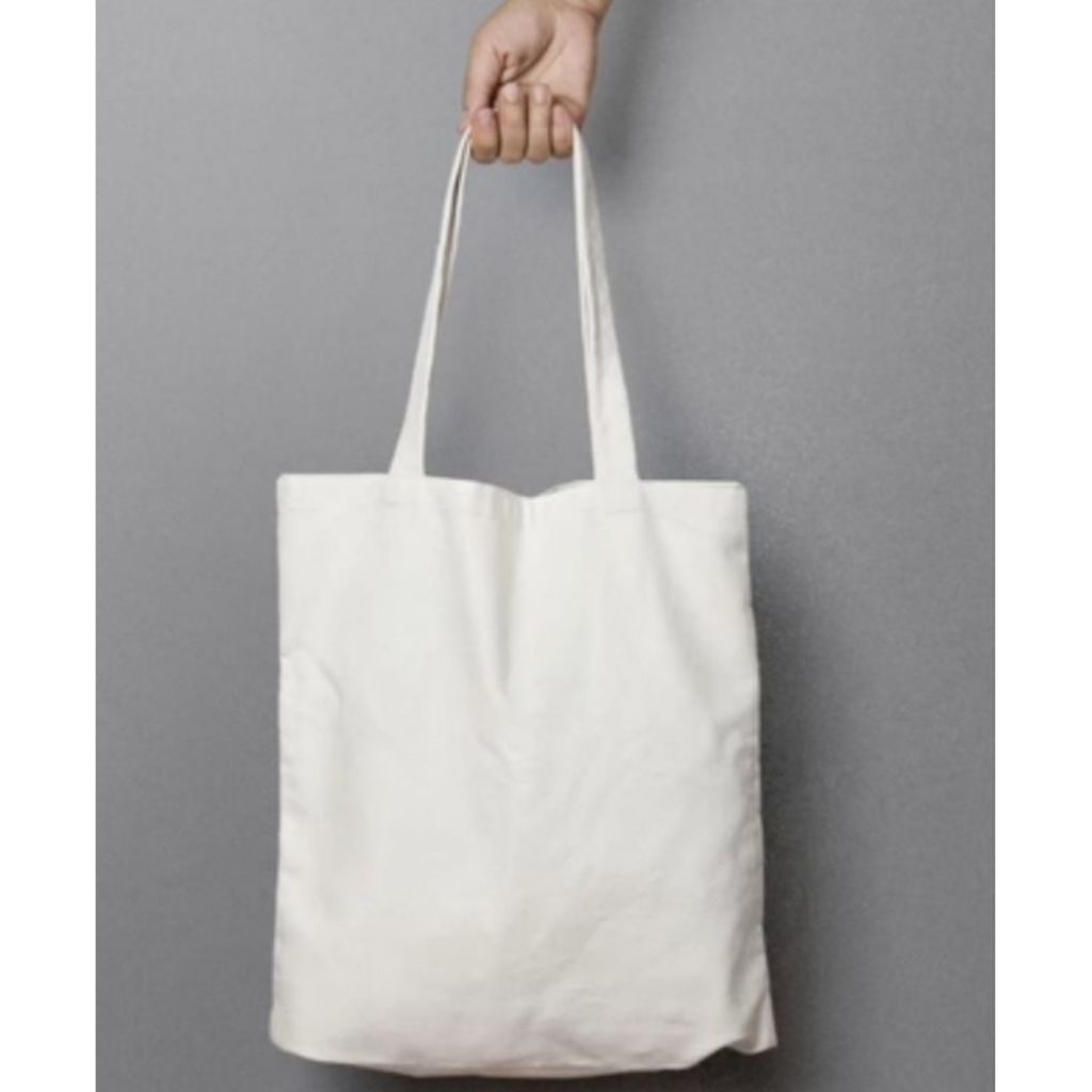 TAS TOTE BAG BLACU POLOS PUTIH // TAS PUTIH