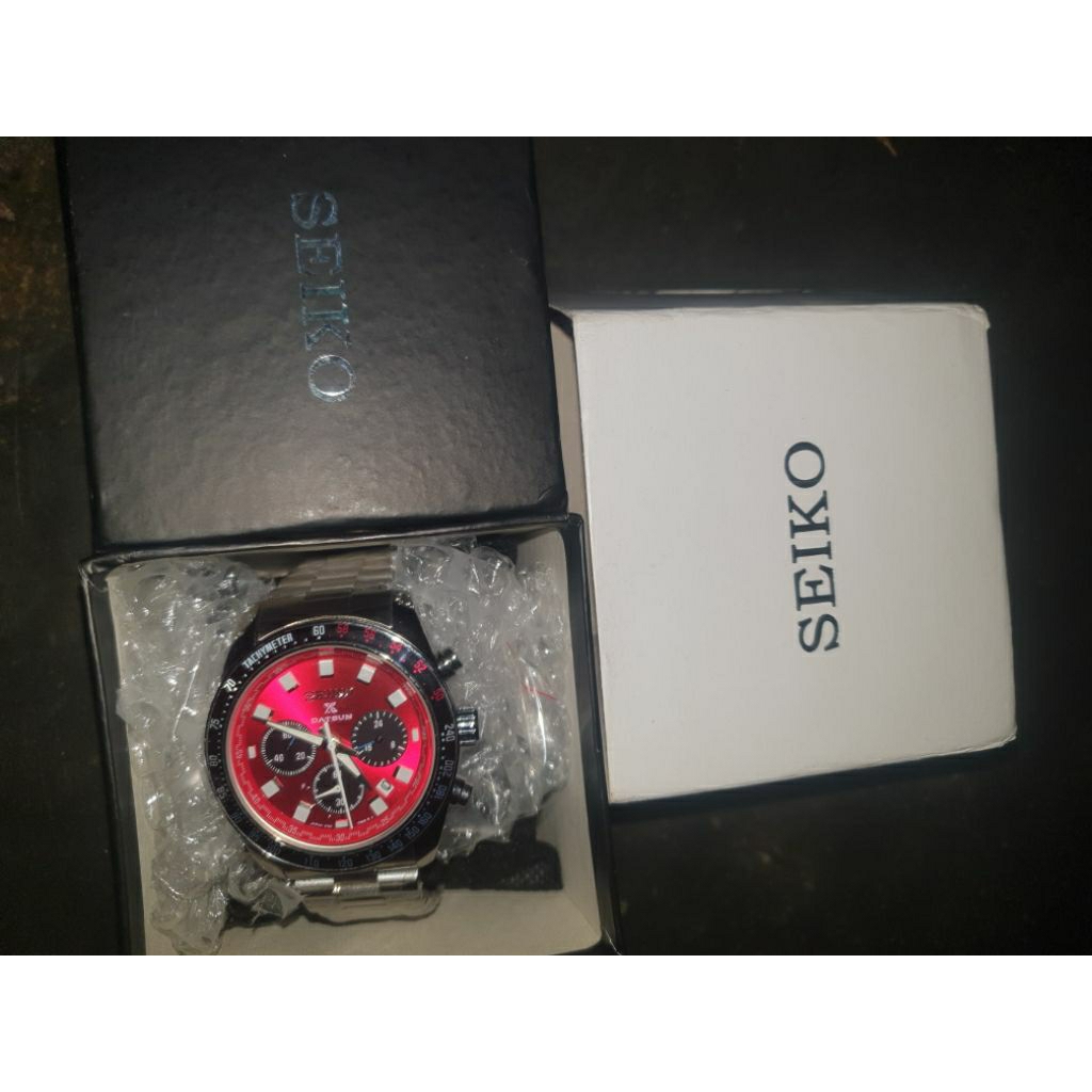 jam tangan rantai pria seiko prospex datsun speedtimer