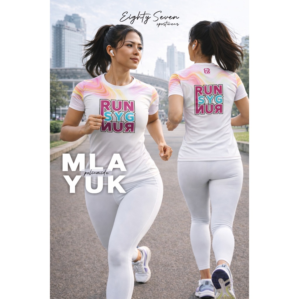 New 87SportWear Atasan Shortsleeve Pakaian Olahraga Aerobic/Zumba/Senam/Gym