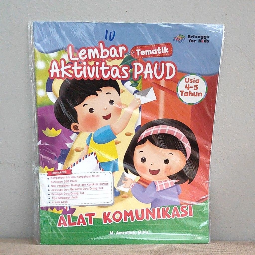Buku Original Lembar Tematik Aktivitas PAUD Alat Komunikasi Usia 4-5 Tahun