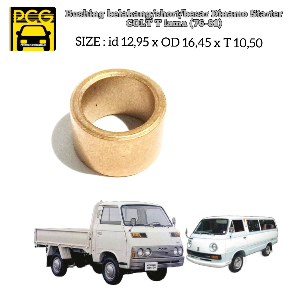 BUSHING BELAKANG DINAMO STARTER COLT / T120 • AS ARMATUR BESAR / REAR / SHORT • KUNINGAN - SIZE id 1