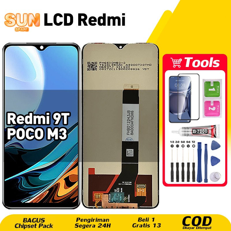 LCD For Redmi 9T LCD POCO M3 Fullset HP Touchscreen untuk Glass Touch Screen Digitizer COD