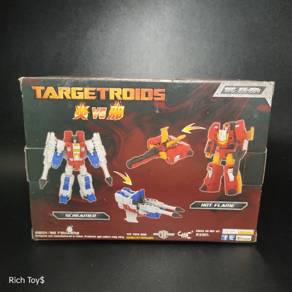 TRANSFORMERS TFC TOYS TARGETROID EX-004 HOT FLAME VS SCREAMER